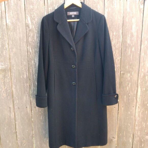 Kenneth Cole Reaction size 12 women's wool coat black - Picture 1 of 9